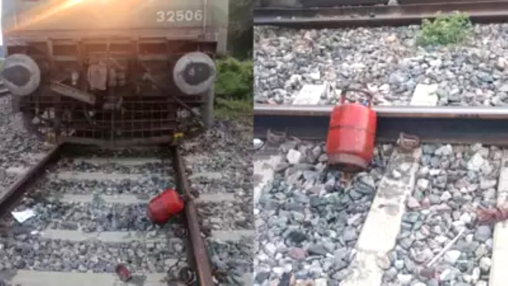 Third train derailment attempt near kanpur: lpg cylinder found on tracks